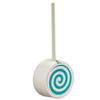 Toilet Bowl Brush Toilet Brush and Holder for BathroomWall-Mounted Toilet Bowl BrushRound Flexible Toilet Scrub Brush with Self Closing Lid Remove Stains (Color : Green) view 1