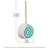Toilet Bowl Brush Toilet Brush and Holder for BathroomWall-Mounted Toilet Bowl BrushRound Flexible Toilet Scrub Brush with Self Closing Lid Remove Stains (Color : Green) view 2