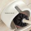 Toilet Bowl Brush Toilet Brush and Holder for BathroomWall-Mounted Toilet Bowl BrushRound Flexible Toilet Scrub Brush with Self Closing Lid Remove Stains (Color : Green) view 4