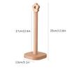 Useful Wooden Tissue Holder Vertical Kitchen Roll Paper Holder Desktop Paper Towel Storage Dispenser for Tissue and Cling Film Easy to Clean view 2