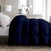 Home Luxury Warm 500 GSM Down Navy Blue Down Alternative 5 Pieces Quilted Pinch Pleated Comforter Set (Comforter + 4 Pillow Cases) 1000 TC Egyptian Cotton Duvet Insert California King view 4