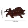 VOSAREA Office Decor Car Decor Feng Shui Bull Statue Sculpture Sandalwood Chinese Zodiac OX Figurine Wealth Prosperity Bull Figurines Home Office Table Decor Business Present Office Decor Car Decor view 2