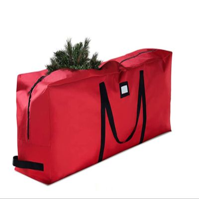 SEN-qiaolu Premium Christmas Tree Storage Bag Fits Up to 9 ft Heavy-Duty 600D OXF-ord Cloth Christmas Tree Storage Box Christmas Tree Storage Container (Color : Red)