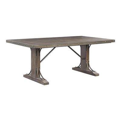 Acme Raphaela Wooden Dining Table in Weathered Cherry