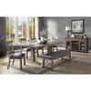 Acme Raphaela Wooden Dining Table in Weathered Cherry view 2