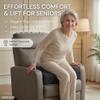 COMFORTANZA Medium-Soft 20x20x5 Memory Foam Recliner Chair Seat Cushion for Long Sitting - Armchair Pad with Washable Velvety Cover with Waterproof Layer & Non-Slip Base for Seniors & Elderly - Black view 2