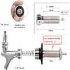 Dbgogo 3'' Draft Beer Faucet Shank, 1/4'' Beer Line Barb Brewing No Leak No Drip No Stick Stainless Core Kegerator Tap Beer Shank Dispenser Self-Closing Spring Tap Brush Spanner Wrench Hose Clamp view 2