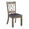 Acme Raphaela Side Chair in Black and Weathered Cherry (Set-2) view 1