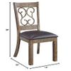 Acme Raphaela Side Chair in Black and Weathered Cherry (Set-2) view 3