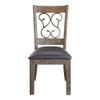 Acme Raphaela Side Chair in Black and Weathered Cherry (Set-2) view 4