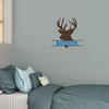 Deer Silhouette with Wall Name Decal Sticker Boy Bedroom Antlers Hunting Custom Art view 2