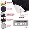 COMFORTANZA Soft 18x18x3 Memory Foam Seat Cushion for Kitchen, Dining, Office Chairs, Cars - Washable Velvety Cover with Waterproof Layer & Non-Slip Base - Comfort & Back Pain Relief - Black view 3