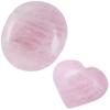 Crocon Rose Quartz Palm Stone (40 mm) & 1 Heart Stone feng Shui Healing Meditation Balance Chakra Reiki Charged Lovely Gift for her him Paperweight Centerpieces with Gift Box for Men Women. view 1