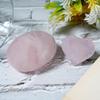 Crocon Rose Quartz Palm Stone (40 mm) & 1 Heart Stone feng Shui Healing Meditation Balance Chakra Reiki Charged Lovely Gift for her him Paperweight Centerpieces with Gift Box for Men Women. view 4