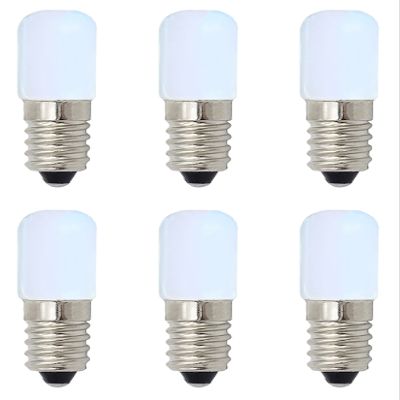 E17 LED Refrigerator Bulb 2W Mini Freezer Light Bulb E17 LED Appliance Bulb E17 Indicator Intermediate Base for Microwave Lighting Refrigerator Sewing Machine Warm White 3000K AC110V Dimmable 6 Pack