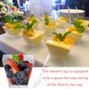 50 Pack 3.5 Oz Mini Square Dessert Cups with Spoons,Plastic Parfait Appetizer Cup,Disposable Plastic Cups for Puddings Mousse Desserts view 4
