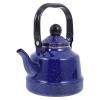Enamel Teapot Large Porcelain Enameled Teakettle Hot Water Tea Kettle pot for Stovetop Small Retro Classic Design 1. 1L Blue view 1