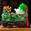 DUO ER Wealth Prosperous Pixiu Decorations Lucky Gather Wealth Town House Spirits Piqiu Cashier Counter Jade Cabbage Shop Opening Craft (Size : 44x20x36cm) view 3