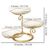3-Tier 19 Inches Gold Metal Cupcake Dessert Basket Stand, Cake Snack Scones Crackers Fruits Appetizers Pastry Tiered Platters Serving Tray for Tea Party, Bridal Shower (Gold Lotus Leaf) view 2