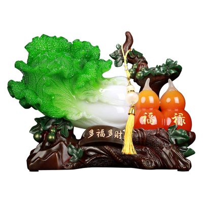 DUO ER Cabbage Gourd Ornaments Blessing Gourd Home Shop Desk Office Decoration