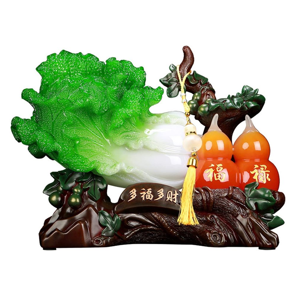DUO ER Cabbage Gourd Ornaments Blessing Gourd Home Shop Desk Office Decoration