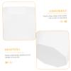 Cabilock Elegant White Plastic Trash Can Small Bathroom Trash Basket Open Top Waste Receptacle for Bedroom Kitchen view 3