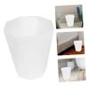 Cabilock Elegant White Plastic Trash Can Small Bathroom Trash Basket Open Top Waste Receptacle for Bedroom Kitchen view 4