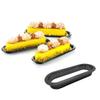 8pcs Oval Shape Cake Mold Mousse French Dessert DIY Perforated Ring Non Stick Bakeware Tart Decorating Cutter Tool view 3