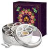 KSJONE Large Spice Container Masala Dabba With 9 Compartments, Masala Box, Spice Container Box, Stainless Steel Spice Box Indian Masala Dabba with Transparent Lid view 1
