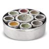 KSJONE Large Spice Container Masala Dabba With 9 Compartments, Masala Box, Spice Container Box, Stainless Steel Spice Box Indian Masala Dabba with Transparent Lid view 3