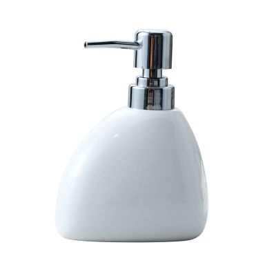 450ml Ceramic Soap Dispenser Countertop Lotion Bottle Bathroom Kitchen Hand Lotion Dispenser Container Soap Pump (Color : White)