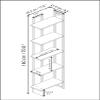 Decorotika Alice 71'' Tall 5-Tier Modern Industrial Corner Bookcase Bookshelf Shelving Unit (White) view 2