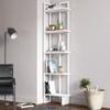 Decorotika Alice 71'' Tall 5-Tier Modern Industrial Corner Bookcase Bookshelf Shelving Unit (White) view 3