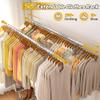 Raybee Clothes Rack Load 620 LBS, Metal Garment Storage with Shelf & Sturdy Wheels, Rolling Clothing Rack for Bedroom Laundry Room, Portable Commercial Garment Rack view 2