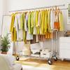 Raybee Clothes Rack Load 620 LBS, Metal Garment Storage with Shelf & Sturdy Wheels, Rolling Clothing Rack for Bedroom Laundry Room, Portable Commercial Garment Rack view 3