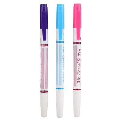 3Pcs Disappearing Ink Marking Pen Double Head Water Erasable Pen Professional Sewing Colored Mark Pen
