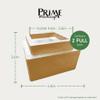 Prime Woodcraft Walnut Wood Risers - 2 Inch Height, 4 Risers, Natural - Square Bed Risers for Storage and Cleaning - Heavy Duty Furniture Lifter for Table, Couch and Sofa Legs at Home and Office view 2