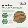 Prime Woodcraft Walnut Wood Risers - 2 Inch Height, 4 Risers, Natural - Square Bed Risers for Storage and Cleaning - Heavy Duty Furniture Lifter for Table, Couch and Sofa Legs at Home and Office view 3
