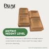 Prime Woodcraft Walnut Wood Risers - 2 Inch Height, 4 Risers, Natural - Square Bed Risers for Storage and Cleaning - Heavy Duty Furniture Lifter for Table, Couch and Sofa Legs at Home and Office view 4