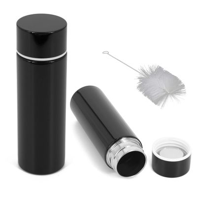 CASEMATIX Stainless Steel 5-Ounce Travel Spittoon Bottle - Portable Dip Spit Cup with Wide Mouth, Black, Reusable for Chew