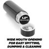 CASEMATIX Stainless Steel 5-Ounce Travel Spittoon Bottle - Portable Dip Spit Cup with Wide Mouth, Black, Reusable for Chew view 3