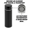 CASEMATIX Stainless Steel 5-Ounce Travel Spittoon Bottle - Portable Dip Spit Cup with Wide Mouth, Black, Reusable for Chew view 4