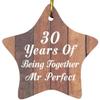 Designsify Christmas Tree Decoration, 30th Anniversary 30 Years of Being Mr Perfect, Star Ornament E, Gifts for Birthday Valentines Mom Mothers Fathers Day Party, to Men Women Him Her Friend Mom view 1