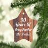 Designsify Christmas Tree Decoration, 30th Anniversary 30 Years of Being Mr Perfect, Star Ornament E, Gifts for Birthday Valentines Mom Mothers Fathers Day Party, to Men Women Him Her Friend Mom view 2