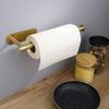 Gewtur Gold Paper Towel Holder Under Cabinet - Self Adhesive Paper Towel Roll Holder Stick on Wall, Stainless Steel Paper Towel Rack for Kitchen Bathroom(2 Pcs) view 3