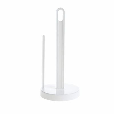Handy Vertical Paper Towel Holder PP Material Roll Paper Rack DetachableTissue Rack for Storing Paper Towel Cling Film, White Flexible Use