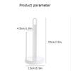Handy Vertical Paper Towel Holder PP Material Roll Paper Rack DetachableTissue Rack for Storing Paper Towel Cling Film, White Flexible Use view 2