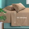 Manyshofu Extra Deep Pocket Twin Sheets Set - Hotel Luxury 1800 Thread Count Sheets & Pillowcases - Kids Bedding Set up to 24" Mattress - Khaki Bed Sheets 18-24 Inch Deep Pockets - 3 Piece view 1