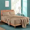 Manyshofu Extra Deep Pocket Twin Sheets Set - Hotel Luxury 1800 Thread Count Sheets & Pillowcases - Kids Bedding Set up to 24" Mattress - Khaki Bed Sheets 18-24 Inch Deep Pockets - 3 Piece view 3