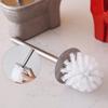hanxiaoyishop Toilet Brush Toilet Brush Holder Creative Handmade Ceramic Toilet Bowl Brush Bathroom Stainless Steel Long Handle Cleaning Brush Toilet Brushs Set Toilet Bowl Brush (Color : A) view 4